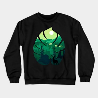 green florest Crewneck Sweatshirt